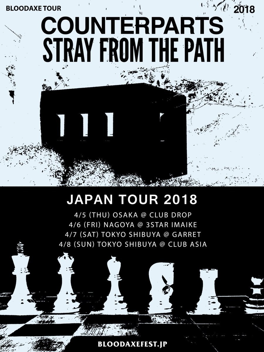 Bloodaxe Tour Counterparts Japan Tour 2019 Popular Music World